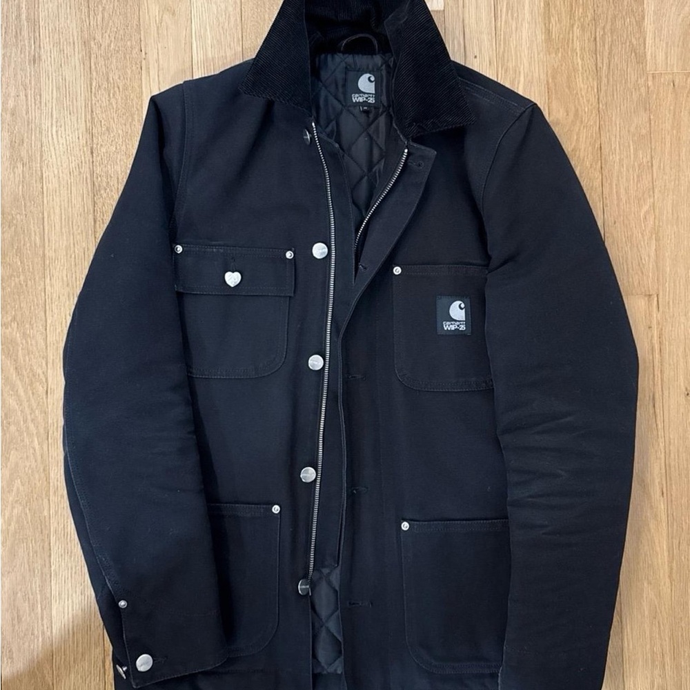 Carhartt Black Field Jacket with Silver Details